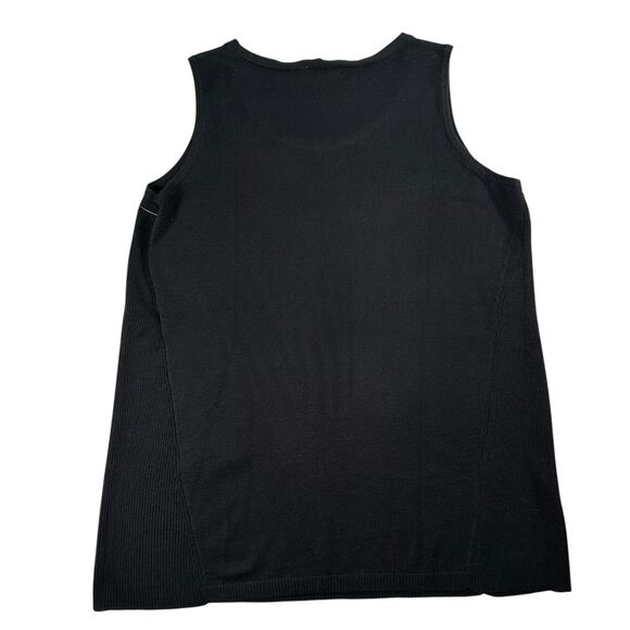 Chicos Knit Tank Top Black Under Shirt Size Medium Stretchy Dressy NEW - Picture 2 of 7